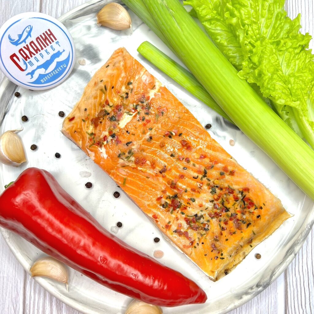 Форель кусок горячего копчения со специями